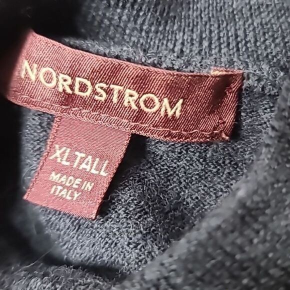 Nordstrom Mock Neck Dark Grey Merino Wool Sweater Size XL - Picture 5 of 11